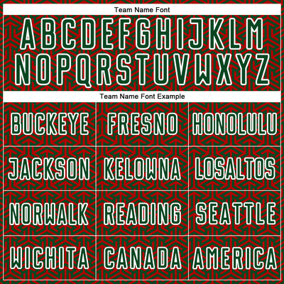 Custom Green Red-White Geometric Arrow Sublimation Soccer Uniform Jersey