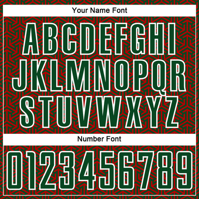 Custom Green Red-White Geometric Arrow Sublimation Soccer Uniform Jersey