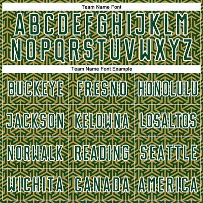 Custom Green Old Gold-White Geometric Arrow Sublimation Soccer Uniform Jersey