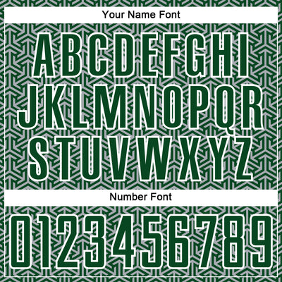 Custom Green Gray-White Geometric Arrow Sublimation Soccer Uniform Jersey