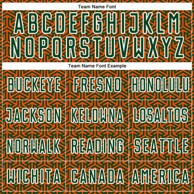 Custom Green Orange-White Geometric Arrow Sublimation Soccer Uniform Jersey