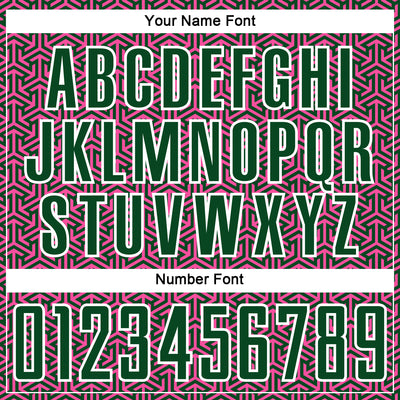 Custom Green Pink-White Geometric Arrow Sublimation Soccer Uniform Jersey