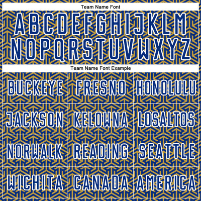 Custom Royal Old Gold-White Geometric Arrow Sublimation Soccer Uniform Jersey