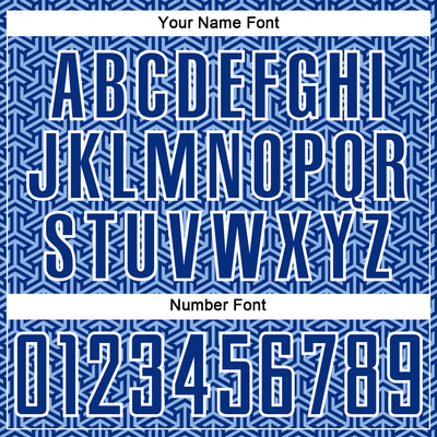 Custom Royal Light Blue-White Geometric Arrow Sublimation Soccer Uniform Jersey