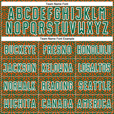 Custom Kelly Green Orange-White Geometric Arrow Sublimation Soccer Uniform Jersey