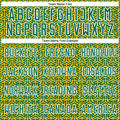 Custom Kelly Green Gold-White Geometric Arrow Sublimation Soccer Uniform Jersey