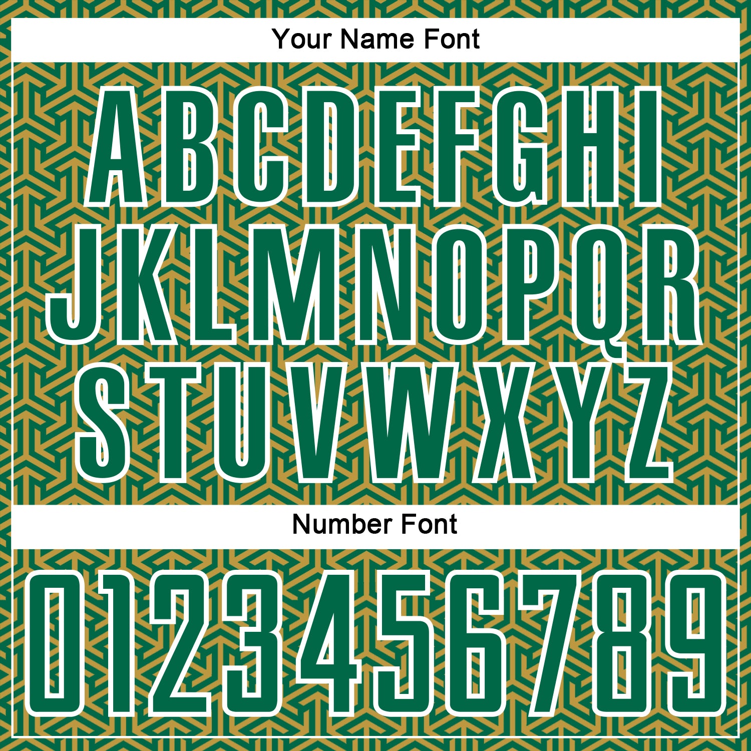 Custom Kelly Green Old Gold-White Geometric Arrow Sublimation Soccer Uniform Jersey