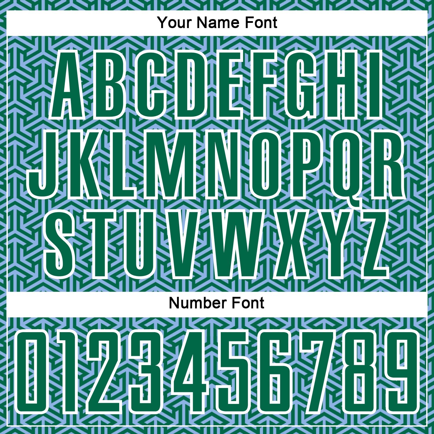 Custom Kelly Green Light Blue-White Geometric Arrow Sublimation Soccer Uniform Jersey