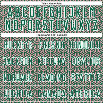 Custom Kelly Green Medium Pink-White Geometric Arrow Sublimation Soccer Uniform Jersey