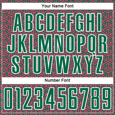 Custom Kelly Green Neon Pink-White Geometric Arrow Sublimation Soccer Uniform Jersey