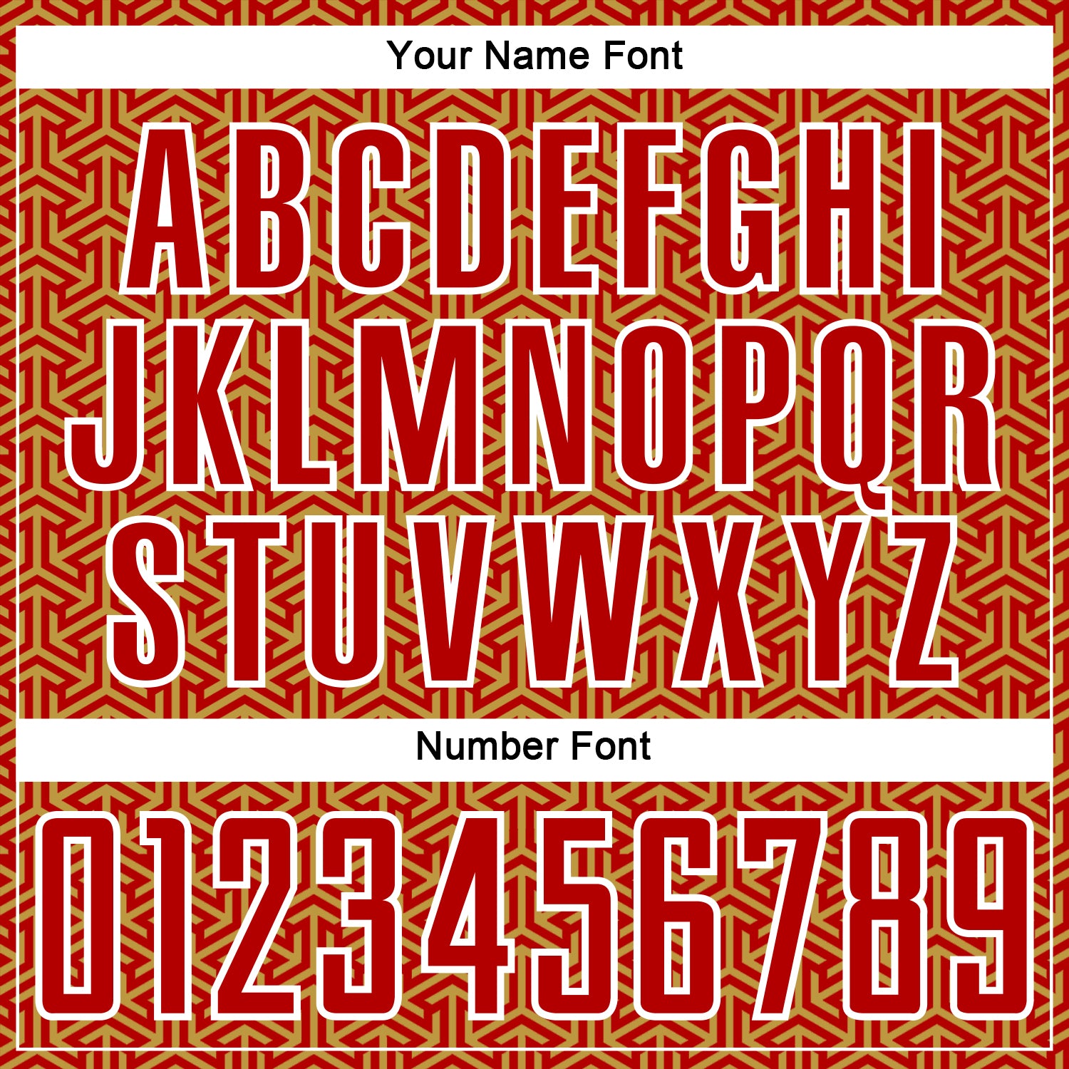 Custom Red Old Gold-White Geometric Arrow Sublimation Soccer Uniform Jersey