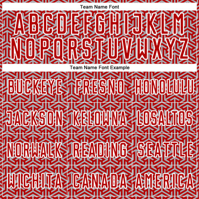 Custom Red Gray-White Geometric Arrow Sublimation Soccer Uniform Jersey