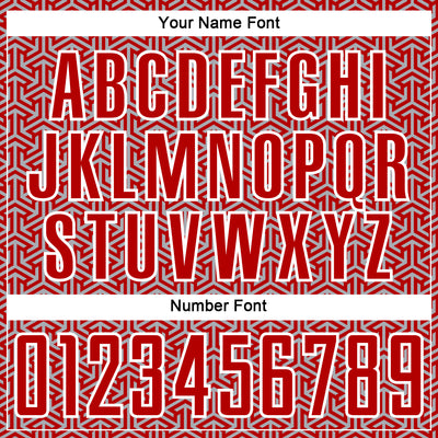 Custom Red Gray-White Geometric Arrow Sublimation Soccer Uniform Jersey