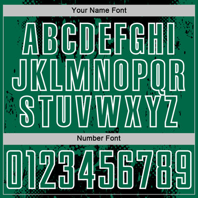 Custom Black Kelly Green-White Abstract Splatter Grunge Art Sports Sublimation Soccer Uniform Jersey