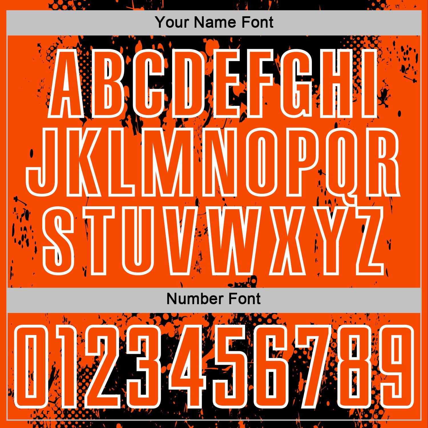 Custom Black Orange-White Abstract Splatter Grunge Art Sports Sublimation Soccer Uniform Jersey