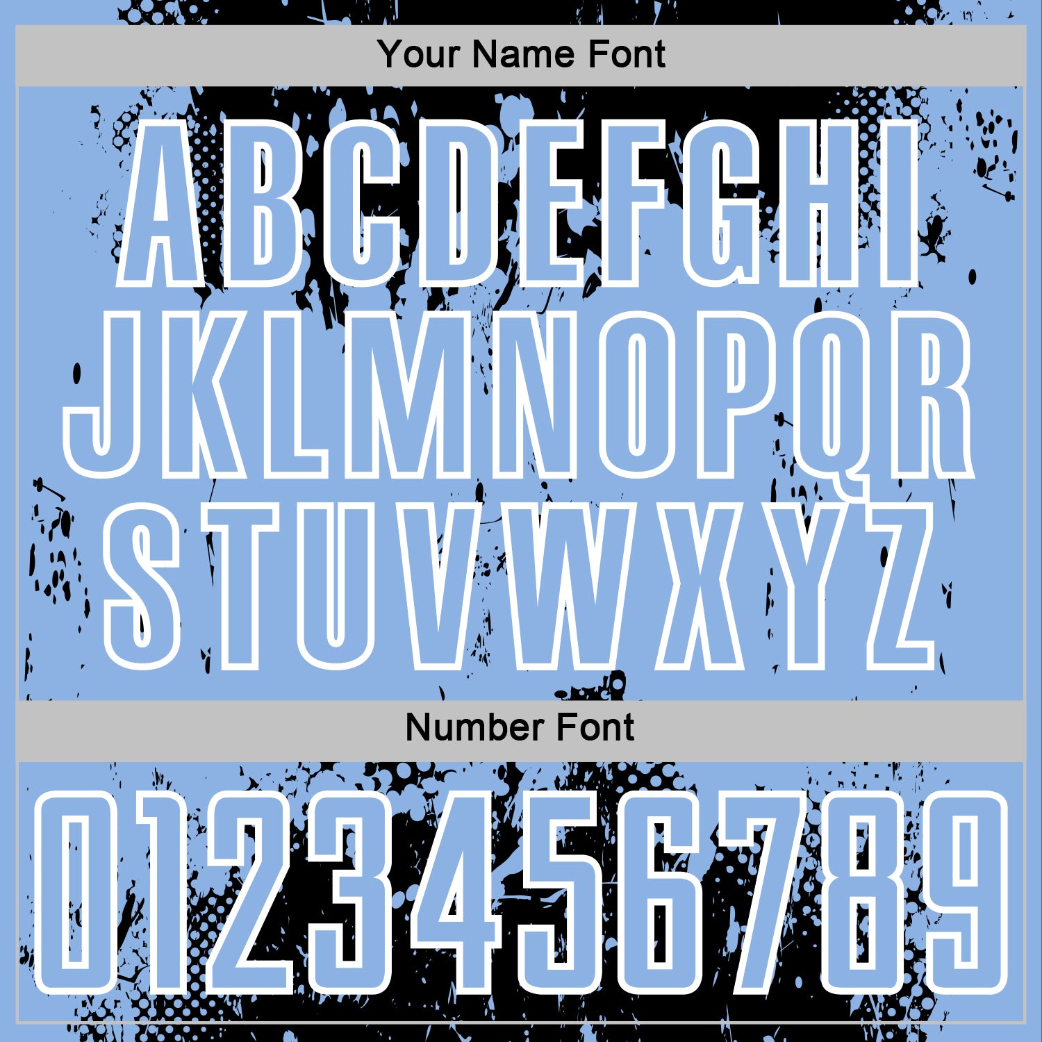 Custom Black Light Blue-White Abstract Splatter Grunge Art Sports Sublimation Soccer Uniform Jersey