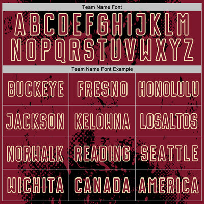 Custom Black Crimson-Cream Abstract Splatter Grunge Art Sports Sublimation Soccer Uniform Jersey