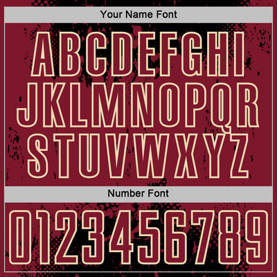 Custom Black Crimson-Cream Abstract Splatter Grunge Art Sports Sublimation Soccer Uniform Jersey