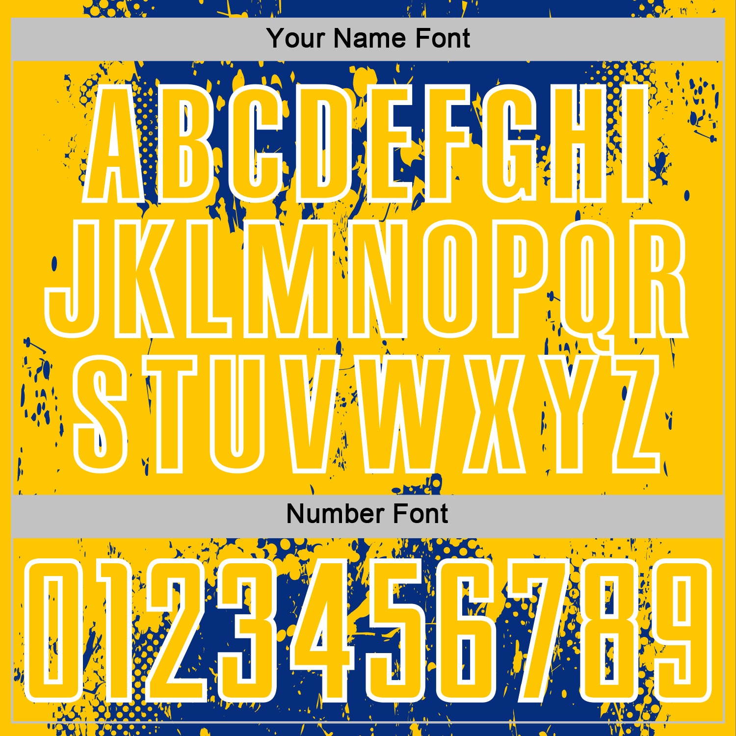 Custom Royal Yellow-White Abstract Splatter Grunge Art Sports Sublimation Soccer Uniform Jersey