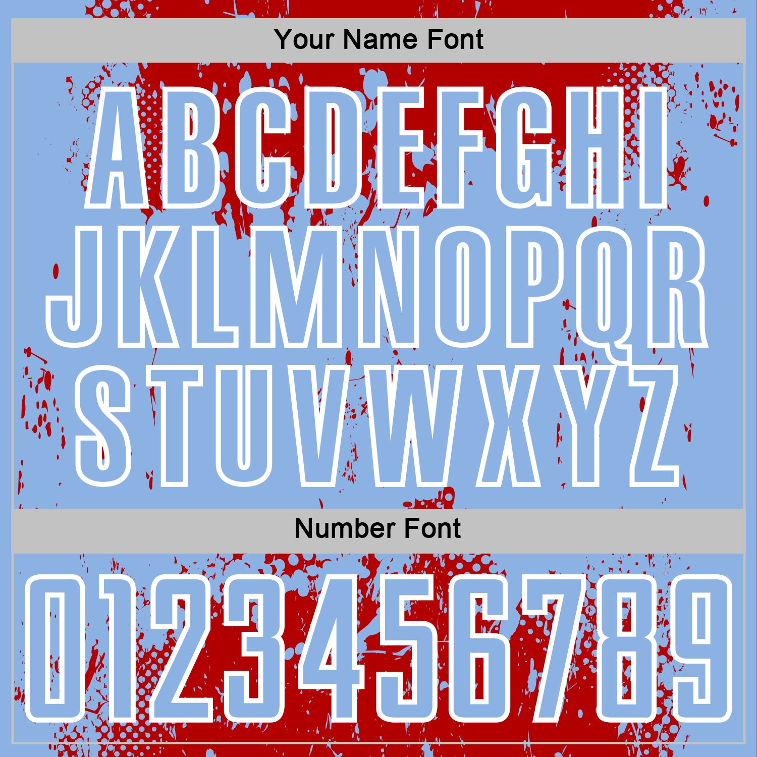 Custom Red Light Blue-White Abstract Splatter Grunge Art Sports Sublimation Soccer Uniform Jersey