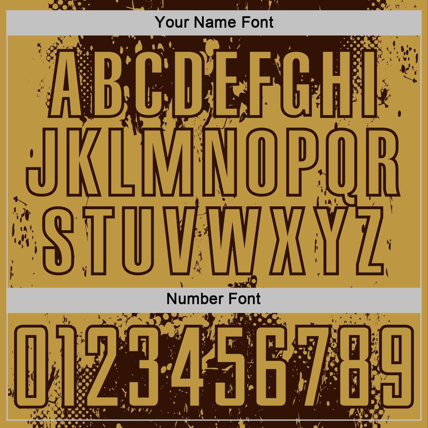 Custom Brown Old Gold Abstract Splatter Grunge Art Sports Sublimation Soccer Uniform Jersey