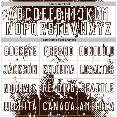 Custom Brown White Abstract Splatter Grunge Art Sports Sublimation Soccer Uniform Jersey