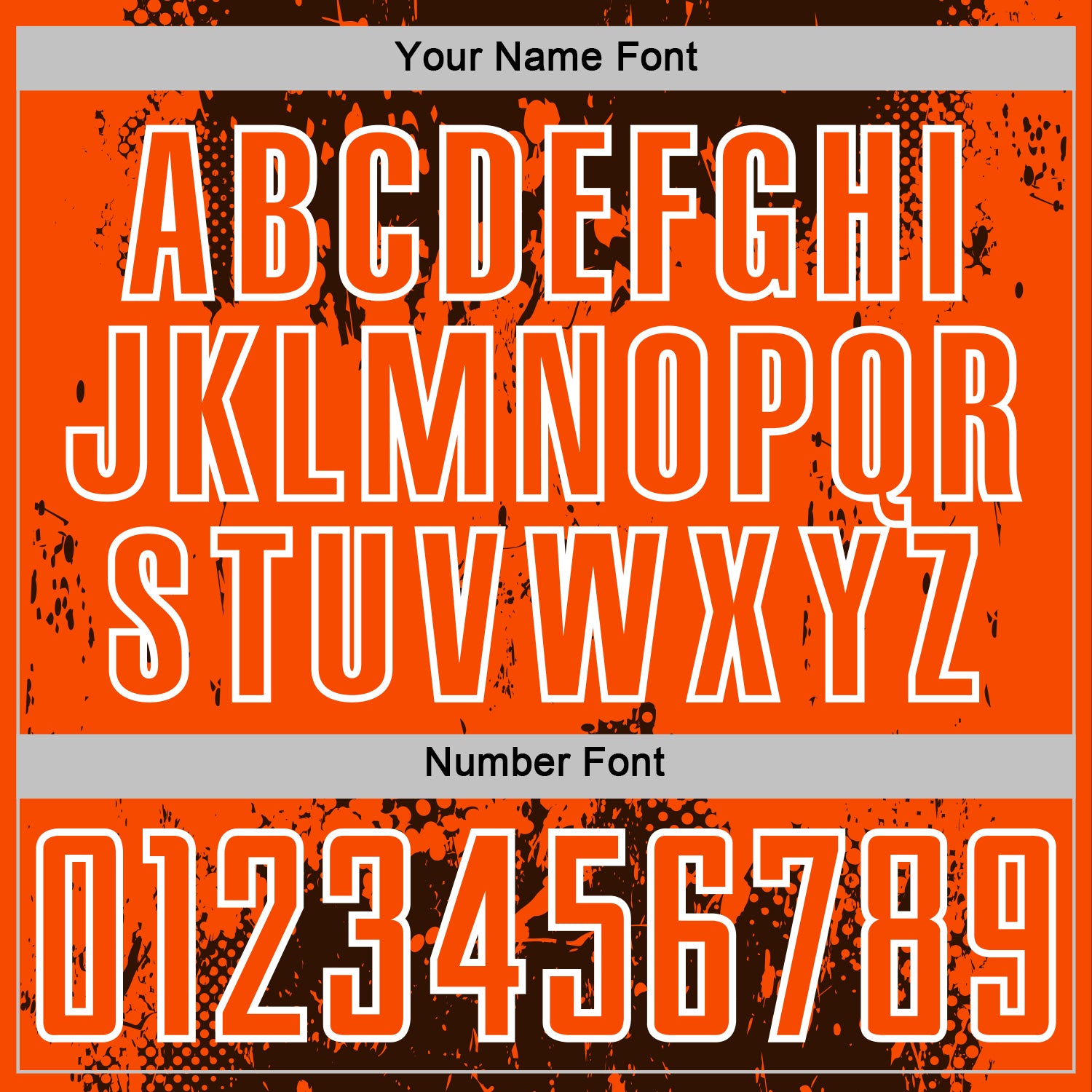 Custom Brown Orange-White Abstract Splatter Grunge Art Sports Sublimation Soccer Uniform Jersey