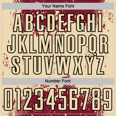 Custom Crimson Cream-Black Abstract Splatter Grunge Art Sports Sublimation Soccer Uniform Jersey