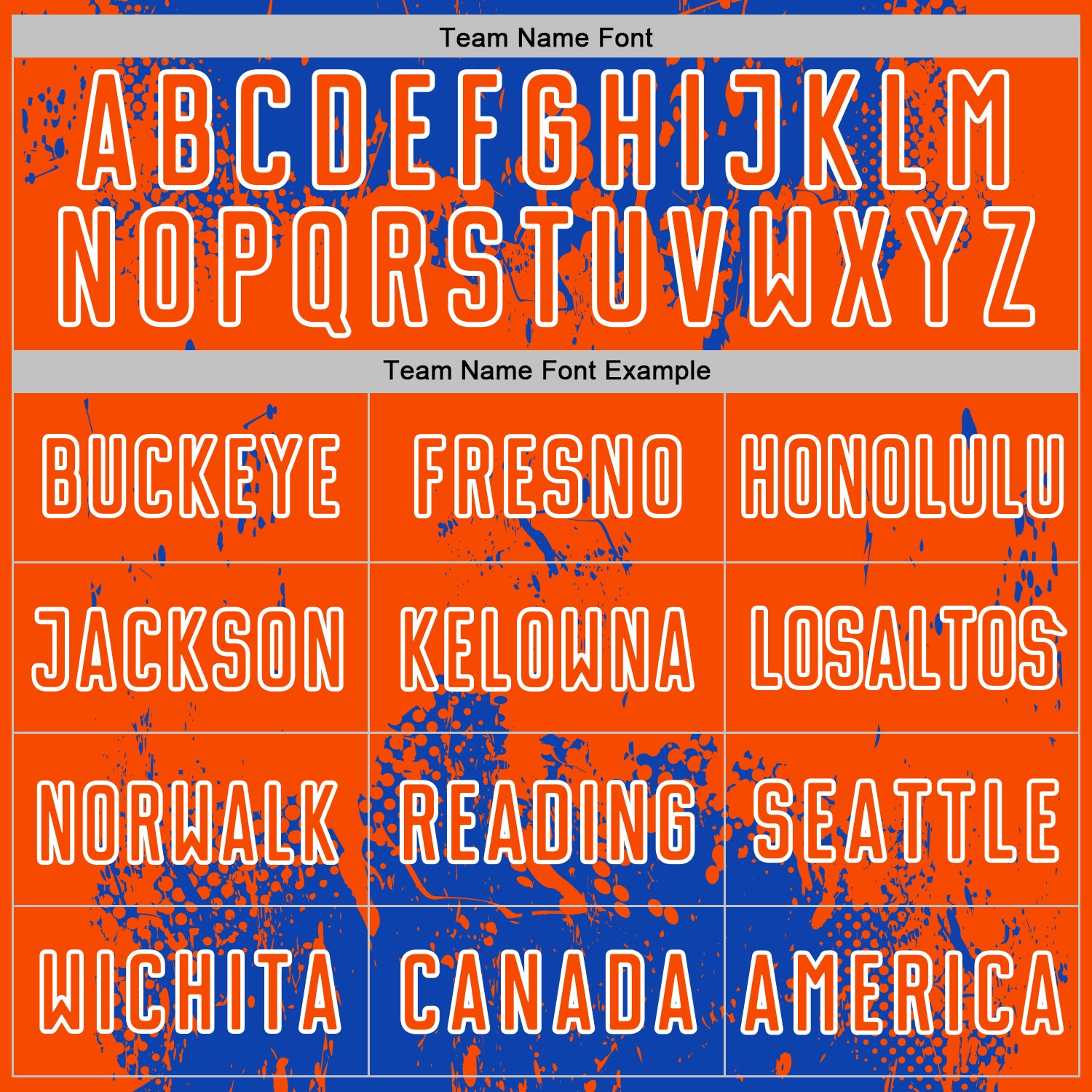 Custom Thunder Blue Orange-White Abstract Splatter Grunge Art Sports Sublimation Soccer Uniform Jersey