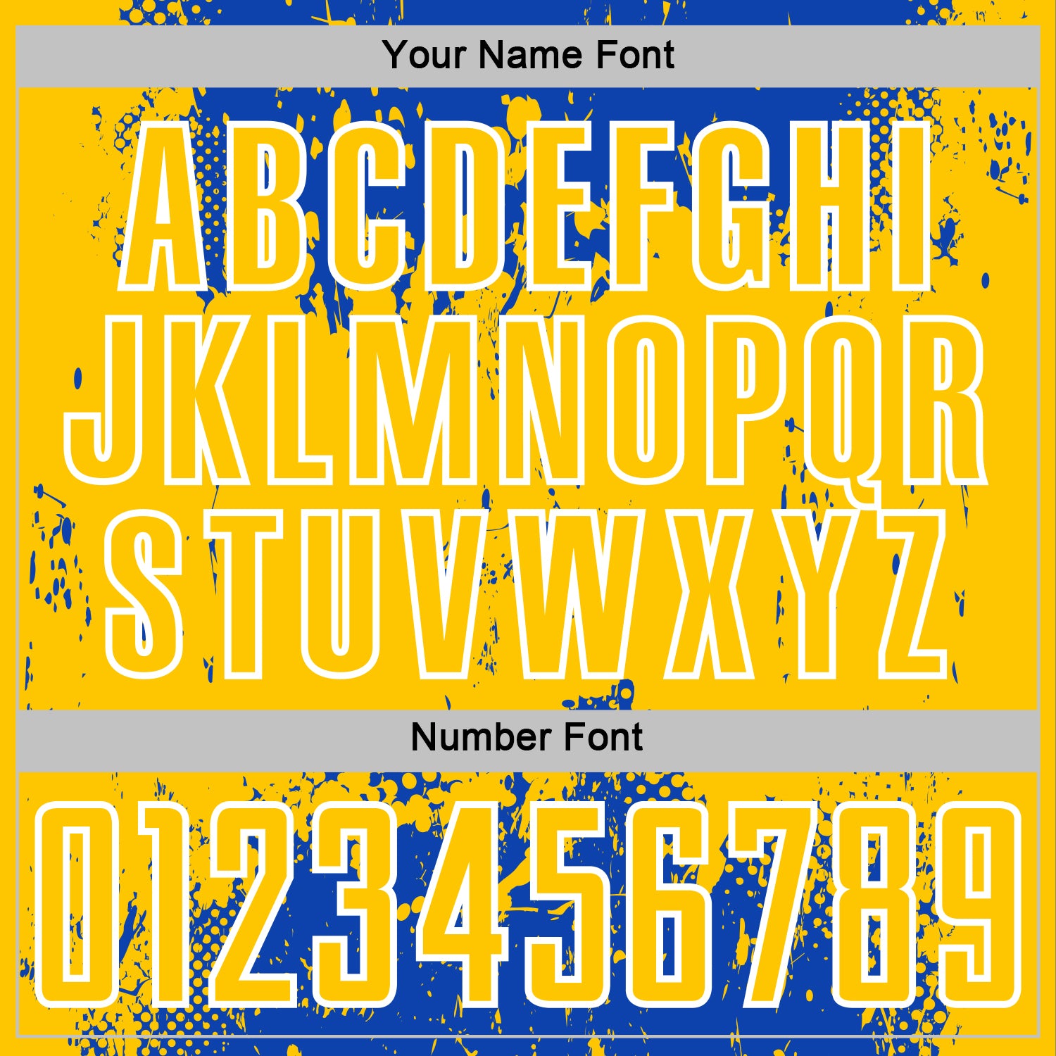 Custom Thunder Blue Yellow-White Abstract Splatter Grunge Art Sports Sublimation Soccer Uniform Jersey