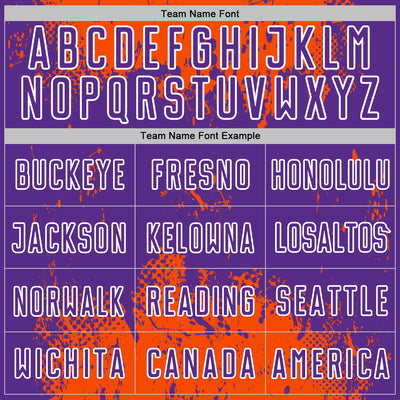 Custom Orange Purple-White Abstract Splatter Grunge Art Sports Sublimation Soccer Uniform Jersey