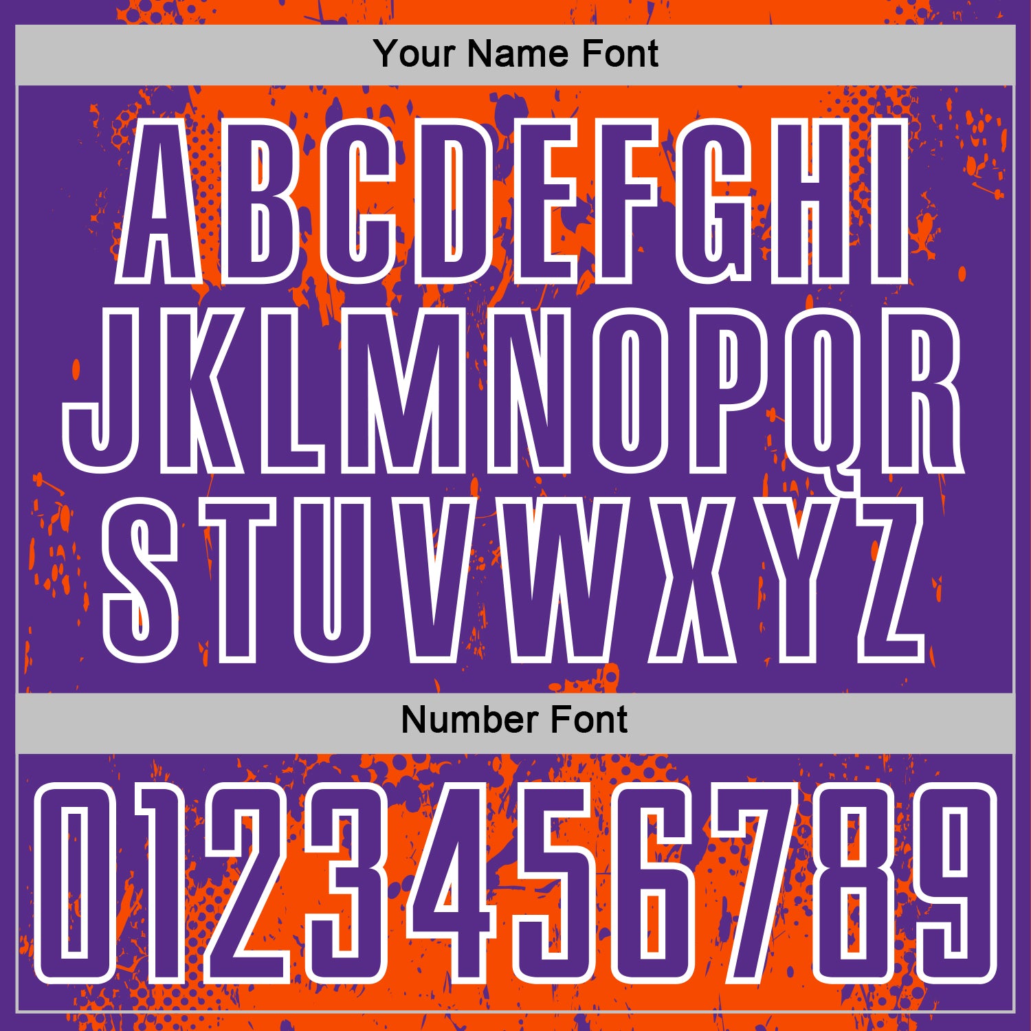 Custom Orange Purple-White Abstract Splatter Grunge Art Sports Sublimation Soccer Uniform Jersey