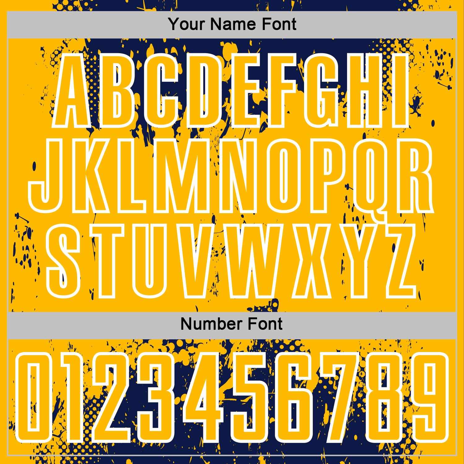 Custom Navy Gold-White Abstract Splatter Grunge Art Sports Sublimation Soccer Uniform Jersey