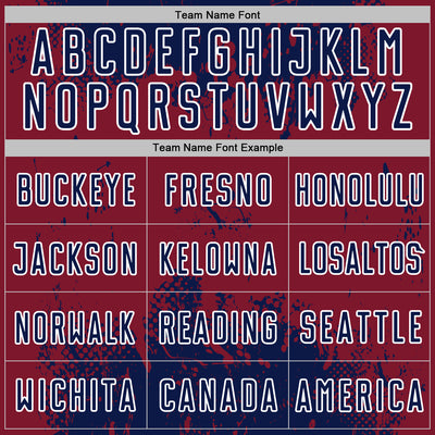 Custom Navy Crimson-White Abstract Splatter Grunge Art Sports Sublimation Soccer Uniform Jersey