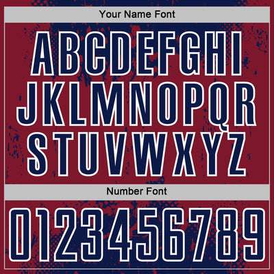 Custom Navy Crimson-White Abstract Splatter Grunge Art Sports Sublimation Soccer Uniform Jersey