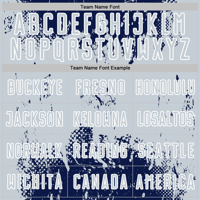 Custom Navy Silver-White Abstract Splatter Grunge Art Sports Sublimation Soccer Uniform Jersey