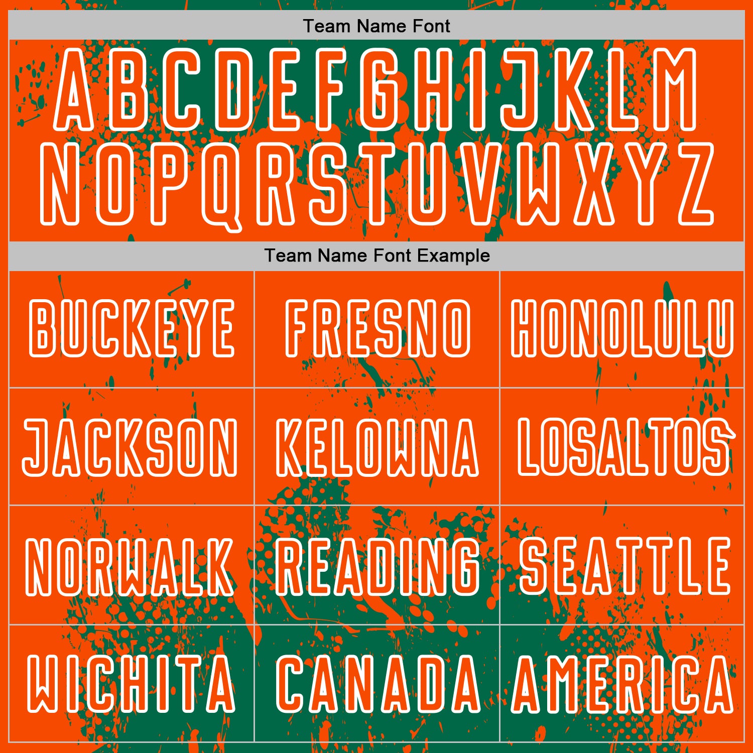 Custom Kelly Green Orange-White Abstract Splatter Grunge Art Sports Sublimation Soccer Uniform Jersey