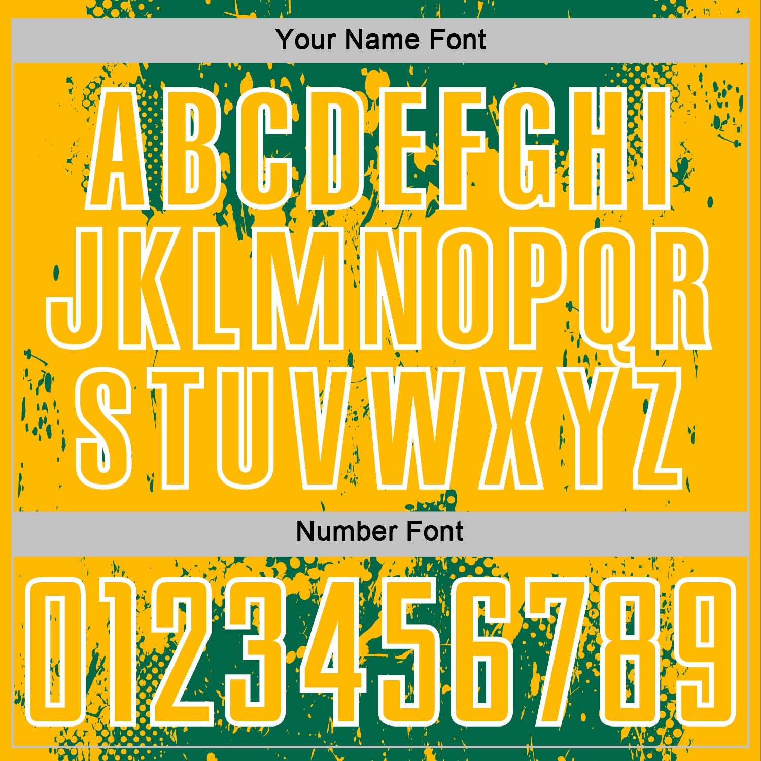 Custom Kelly Green Gold-White Abstract Splatter Grunge Art Sports Sublimation Soccer Uniform Jersey