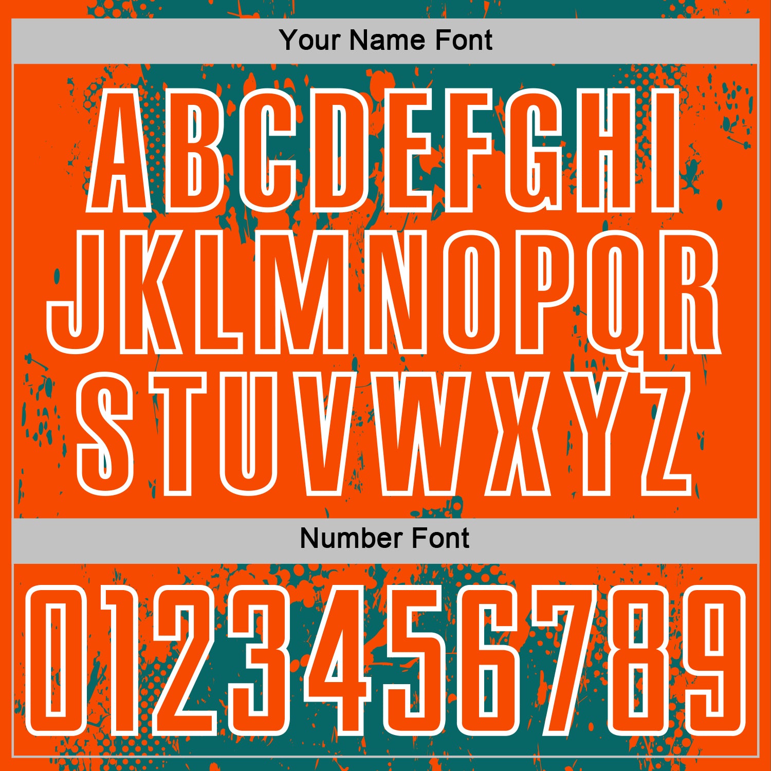 Custom Teal Orange-White Abstract Splatter Grunge Art Sports Sublimation Soccer Uniform Jersey