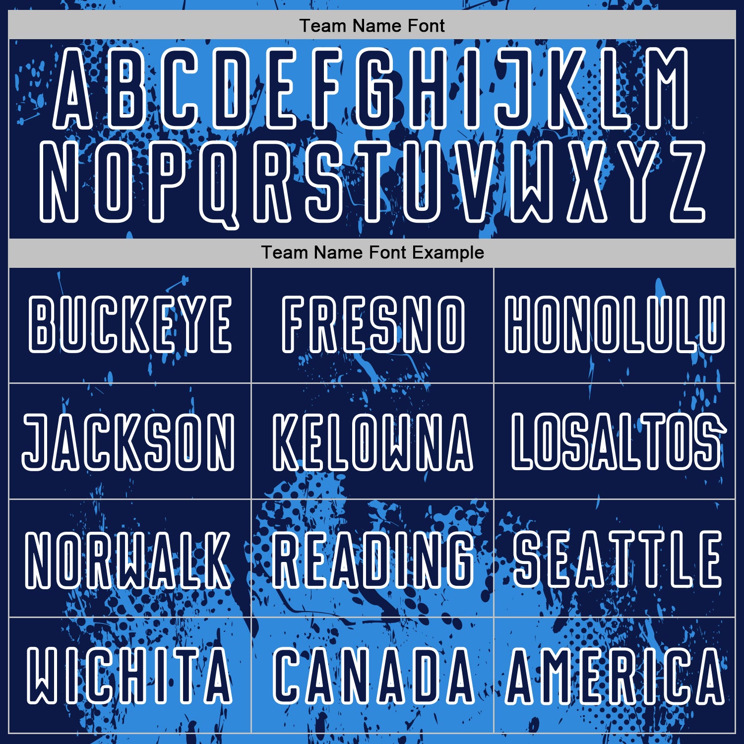 Custom Powder Blue Navy-White Abstract Splatter Grunge Art Sports Sublimation Soccer Uniform Jersey