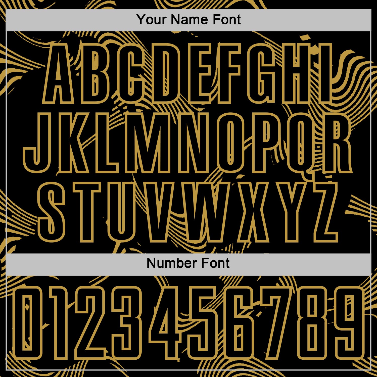 Custom Black Old Gold Curve Lines Sports Sublimation Soccer Uniform Jersey