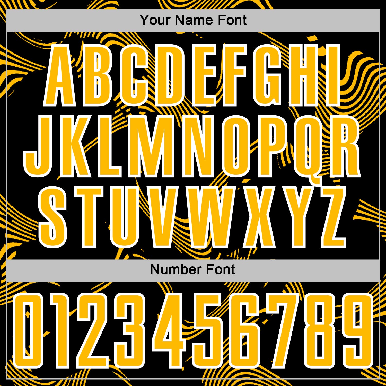 Custom Black Gold-White Curve Lines Sports Sublimation Soccer Uniform Jersey