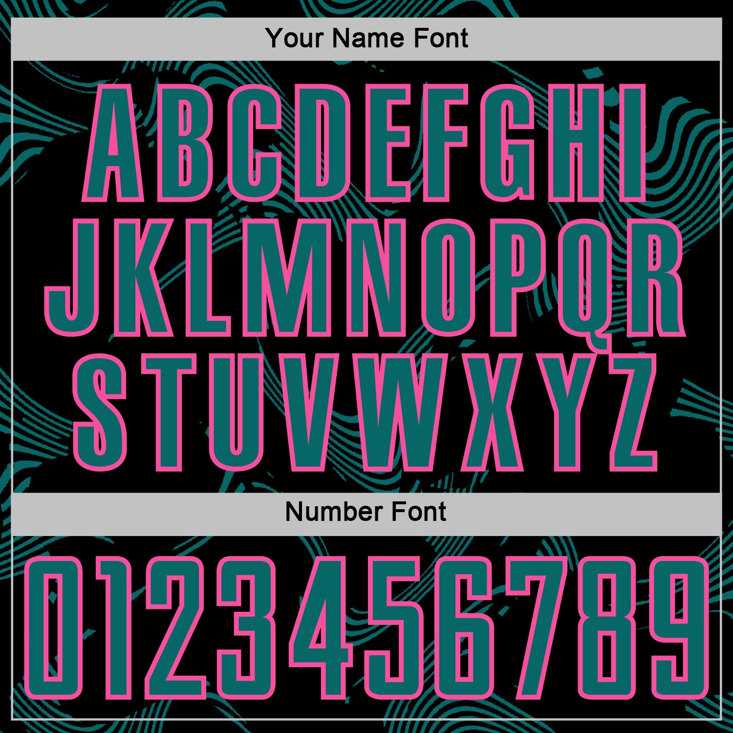 Custom Black Teal-Pink Curve Lines Sports Sublimation Soccer Uniform Jersey