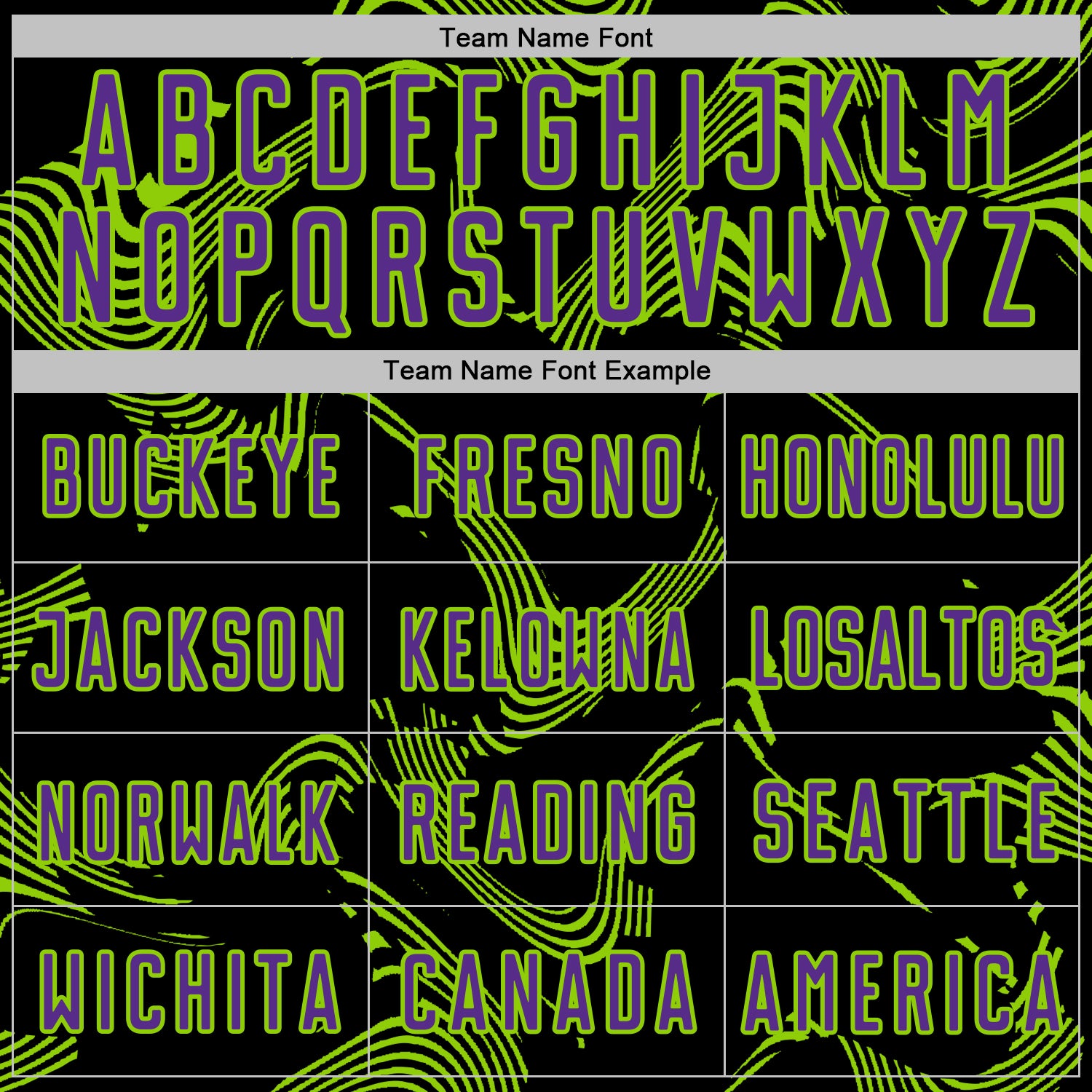 Custom Black Purple-Neon Green Curve Lines Sports Sublimation Soccer Uniform Jersey