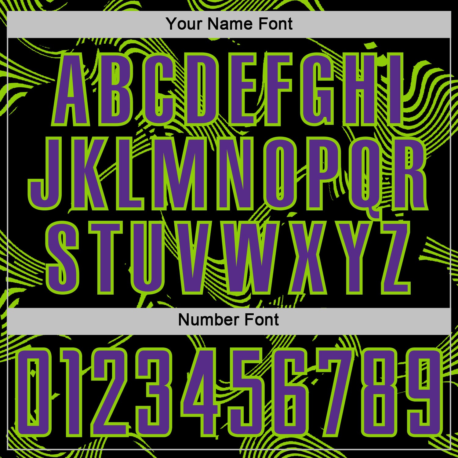 Custom Black Purple-Neon Green Curve Lines Sports Sublimation Soccer Uniform Jersey