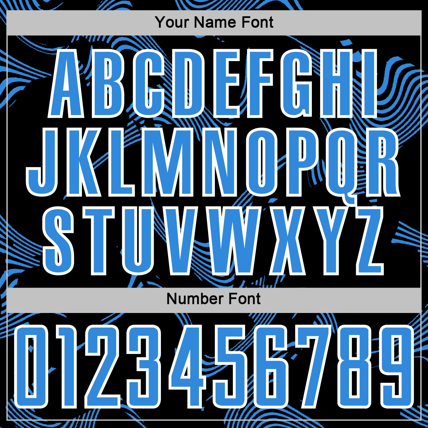 Custom Black Powder Blue-White Curve Lines Sports Sublimation Soccer Uniform Jersey