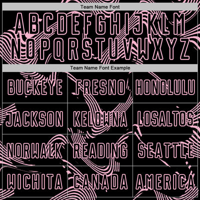 Custom Black Light Pink Curve Lines Sports Sublimation Soccer Uniform Jersey