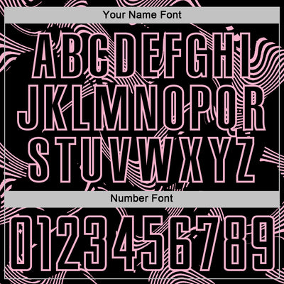Custom Black Light Pink Curve Lines Sports Sublimation Soccer Uniform Jersey