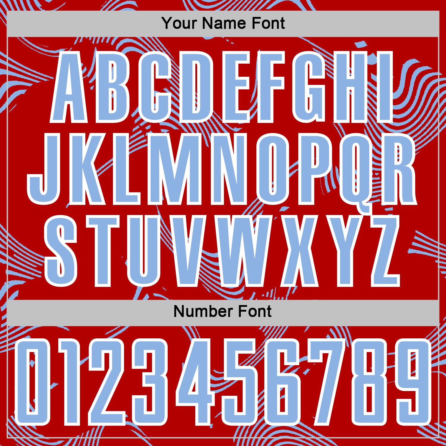 Custom Red Light Blue-White Curve Lines Sports Sublimation Soccer Uniform Jersey