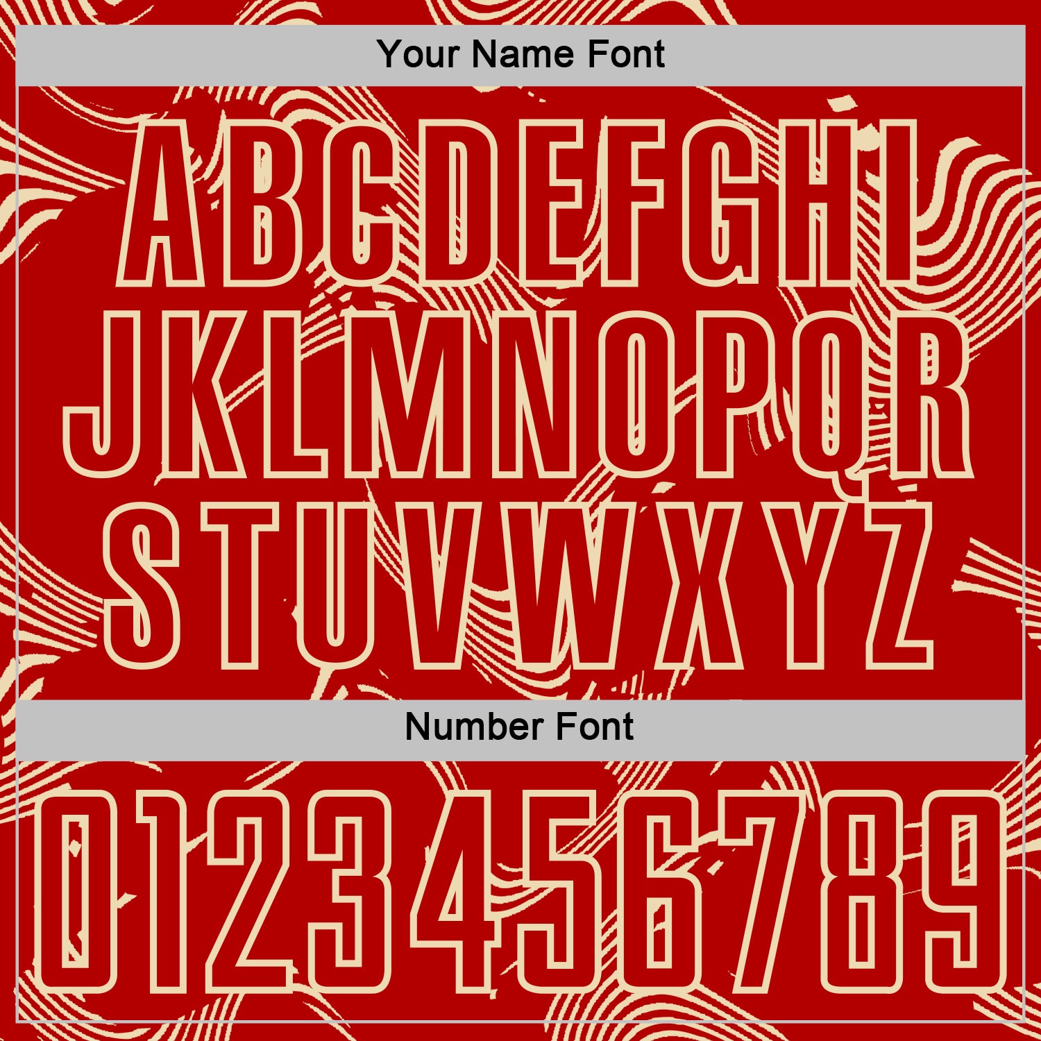 Custom Red Cream Curve Lines Sports Sublimation Soccer Uniform Jersey